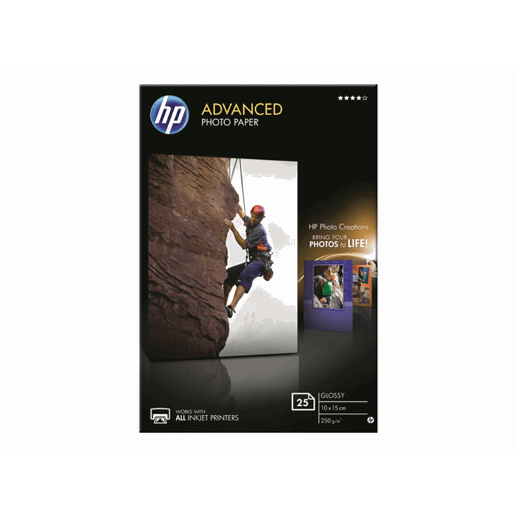 HP Paper Photo/Adv Glossy 10x15 bdl 25sh