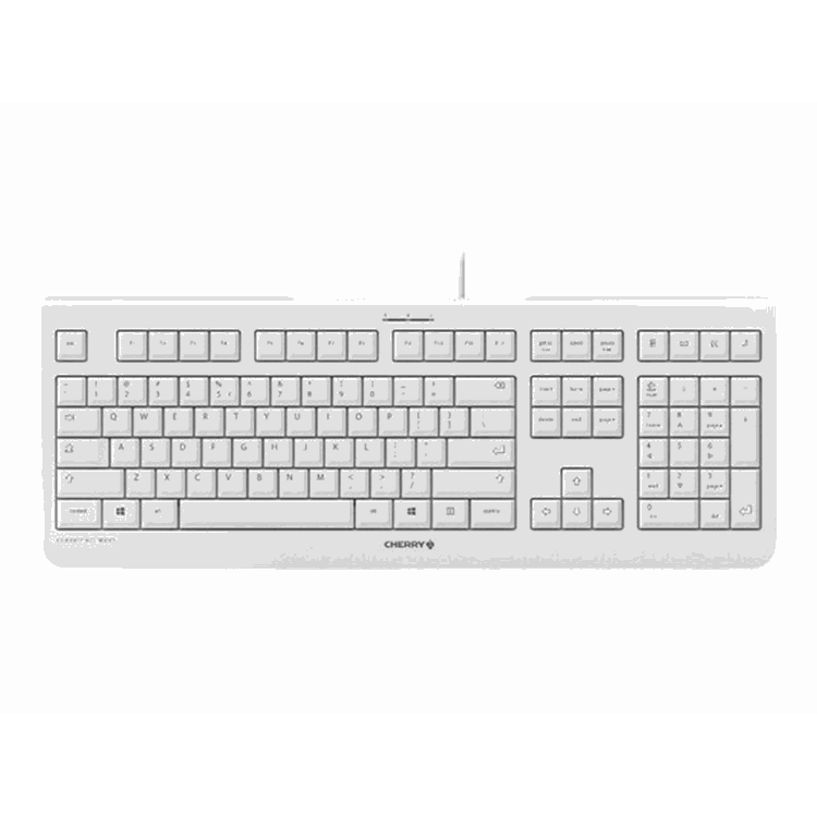 KC 1000 corded keyboard grey USB.  Quiet operation/wear resistant keys/4 hotkeys