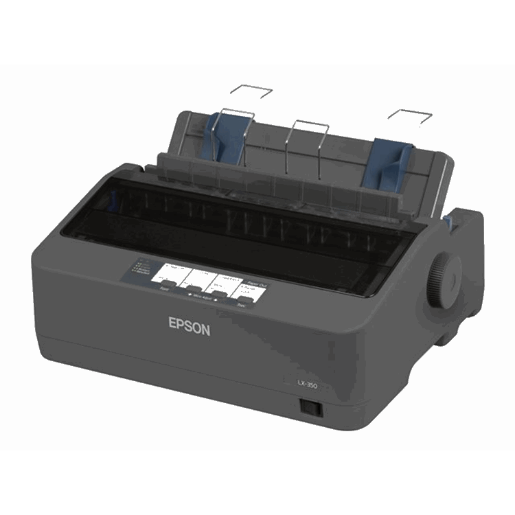 LX-350 Dot matrix printer. 9 pins. 80 column. original + 4 copies. 347 cps HSD (10 cpi). Epson ESC/P