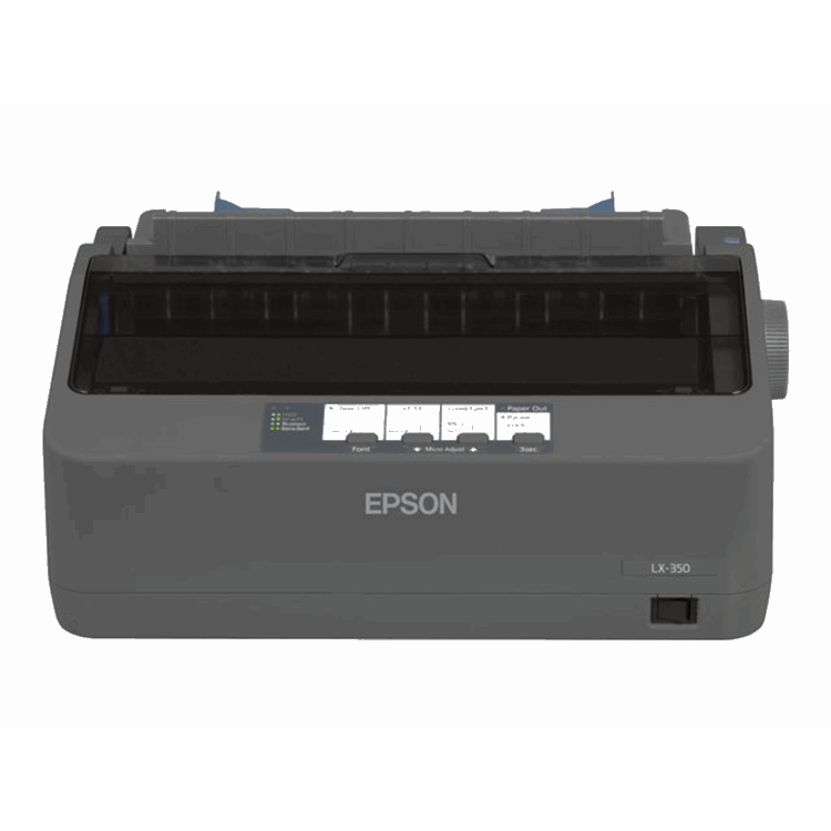 LX-350 Dot matrix printer. 9 pins. 80 column. original + 4 copies. 347 cps HSD (10 cpi). Epson ESC/P