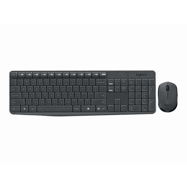 MK235 Wireless Keyboard and Mouse Combo-GREY-CH-2.4GHZ-CENTRAL-(GREY KEYS GREY BTM)