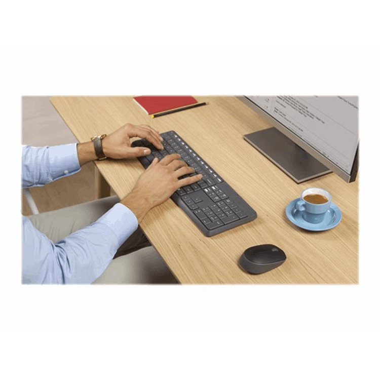 MK235 Wireless Keyboard and Mouse Combo-GREY-CH-2.4GHZ-CENTRAL-(GREY KEYS GREY BTM)