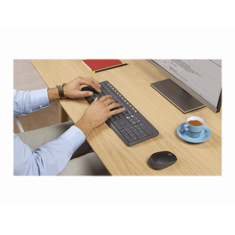 MK235 Wireless Keyboard and Mouse Combo-GREY-NLB-2.4GHZ-CENTRAL-(GREY KEYS GREYBTM)