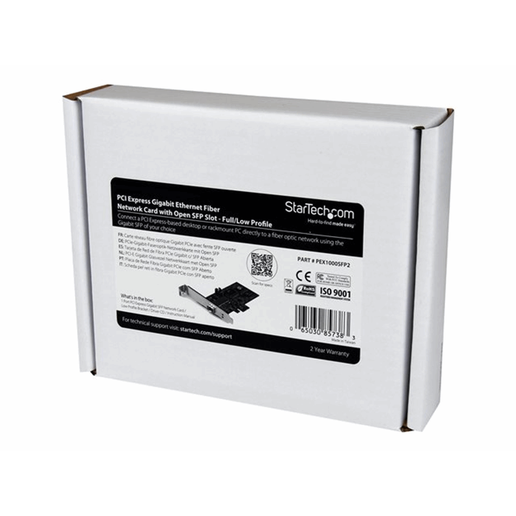 PCIe GbE Fiber Network Card w/ Open SFP PCIe GbE Fiber Network Card w/ Open SFP