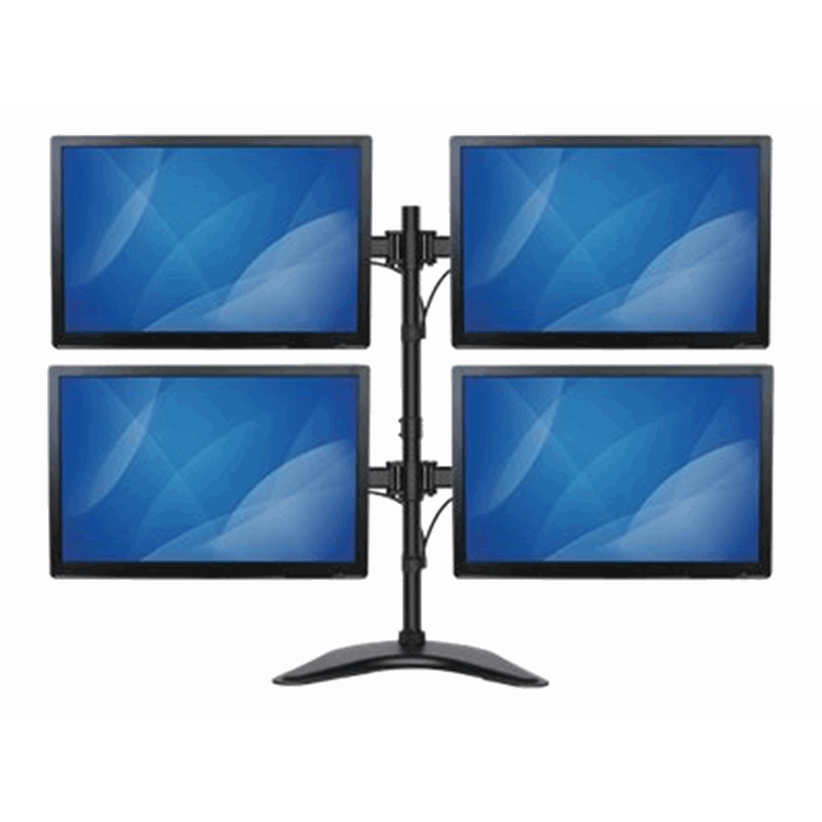 Quad Monitor Stand - Heavy Duty Steel