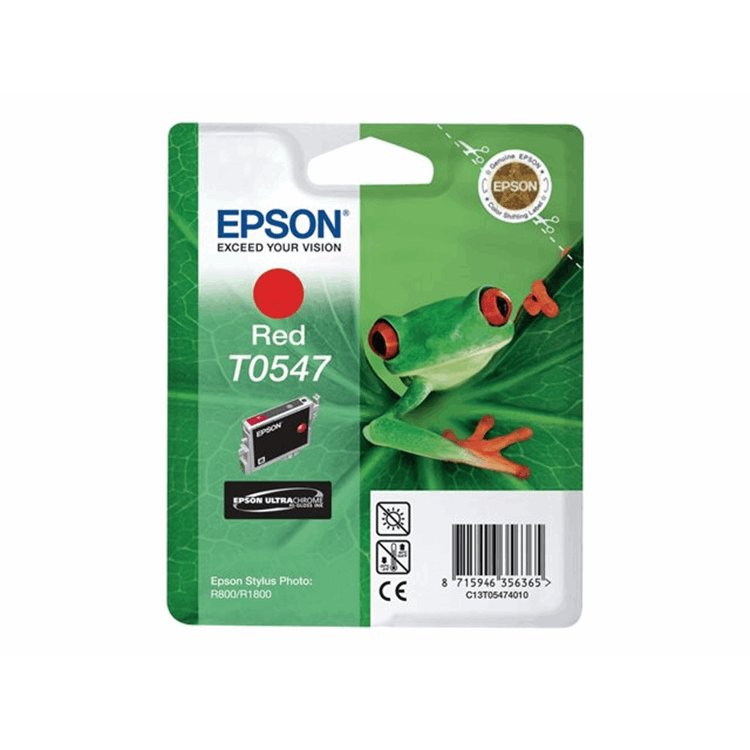 T0547 Red Cartridge - Retail Pack (untagged) for Stylus Photo R800/1800