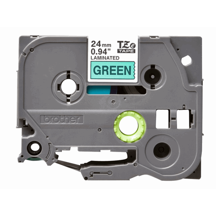 TZ-751 24mm - black on green - laminated (8m) TZ-751 24mm - black on green - laminated (8m)