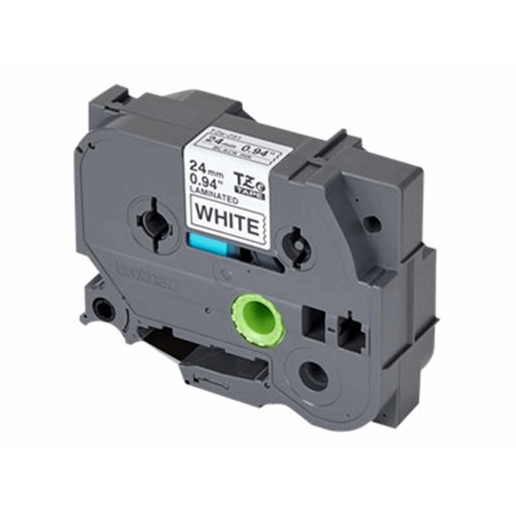 TZe251 24mm x 8m Standard laminated Blac