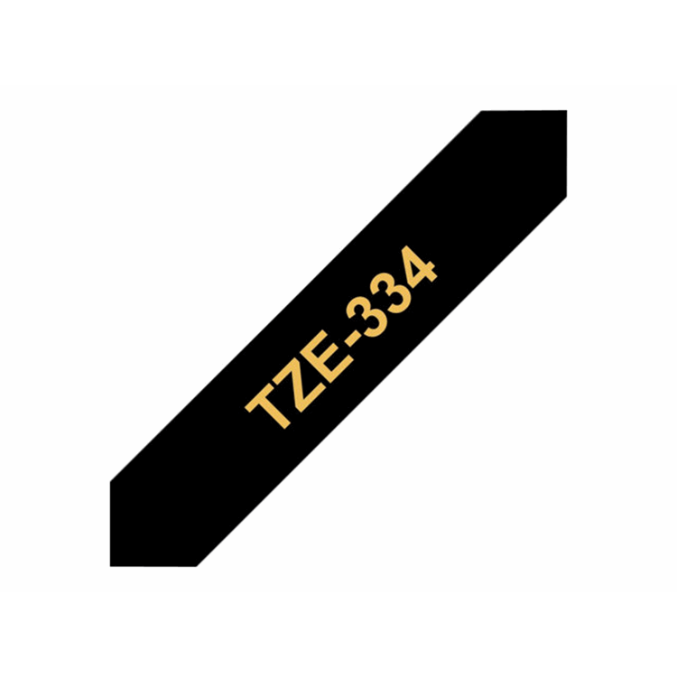 TZe334 12mm x 8m Standard laminated Gold TZe334 12mm x 8m Standard laminated Gold