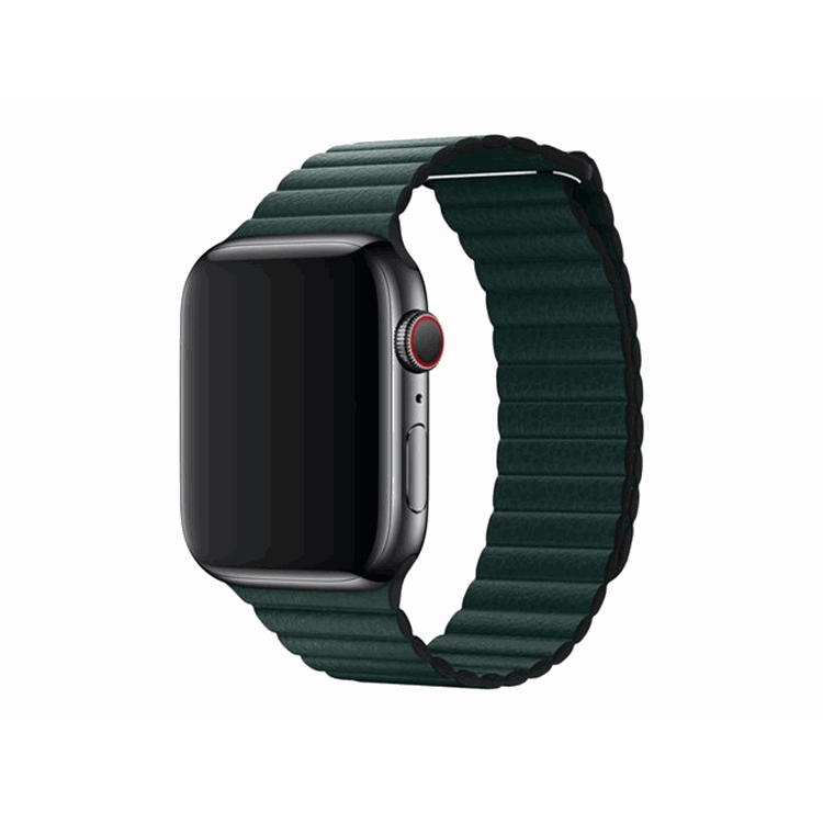 Apple Band 44mm Fst Grn Lthr Loop L