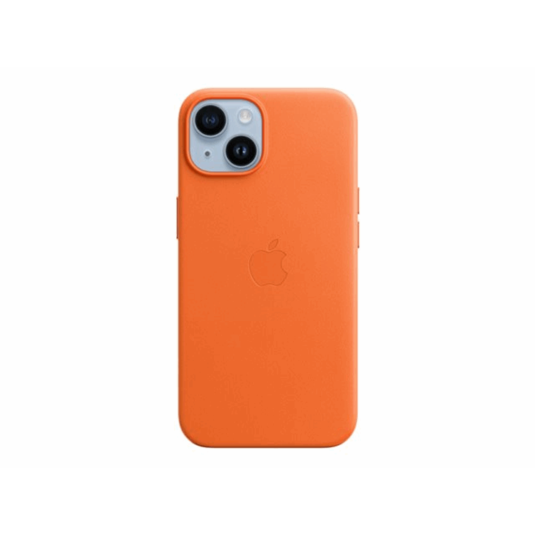 APPLE iPhone 14 Leather Case MgS Orange
