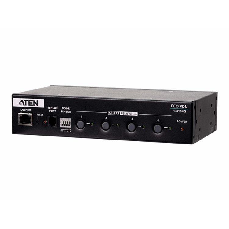 Aten 4-Outlet 1U Half-rack eco PDU Switched by Outlet (10A) (4x C13) with Auto Ping and Reboot