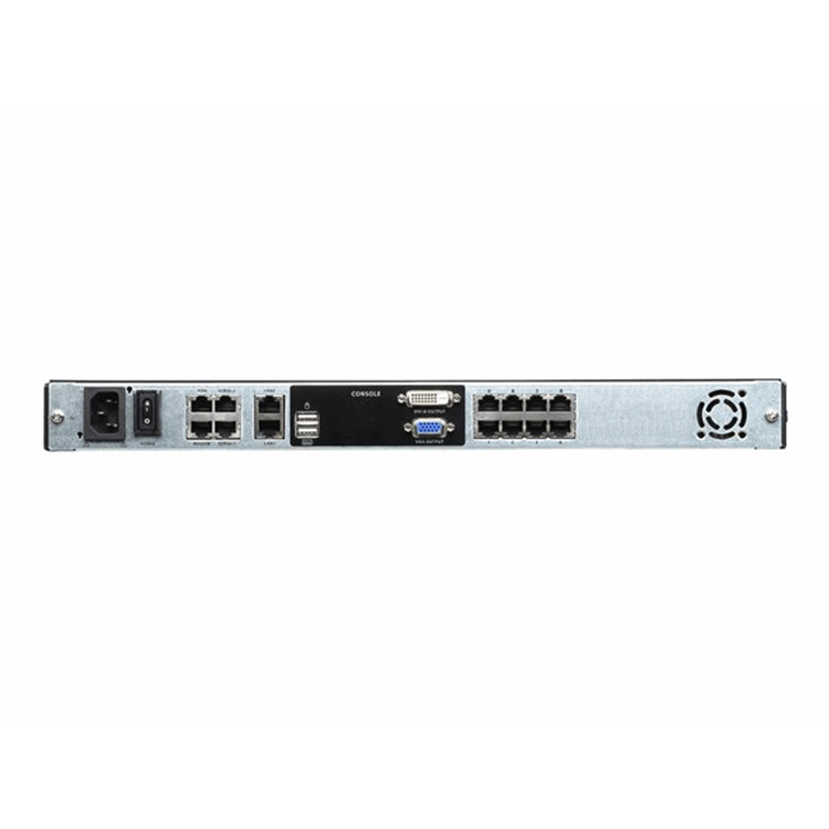 Aten 8-Port Cat 5 Dual Rail 17i LCD KVMover IP Switch (1 Local and 1 Remote Access) with USB Periphe