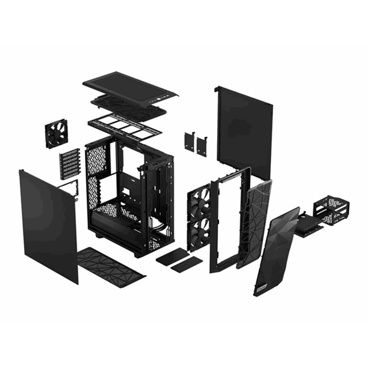 CAS Meshify 2 Compact Black Solid