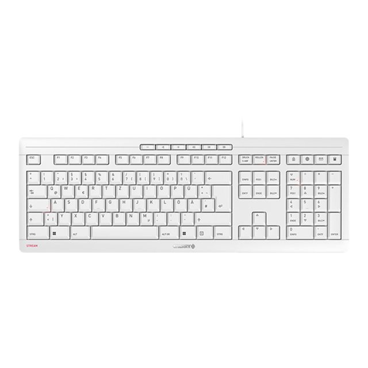 CHERRY STREAM KEYBOARD Germany white-gre CHERRY STREAM KEYBOARD Germany white-gre