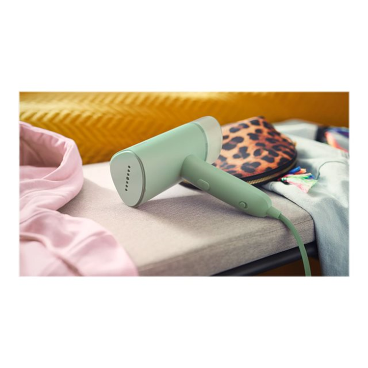 Clothes steamer 1000W @220V 100ml detachable water tank pouch desert green