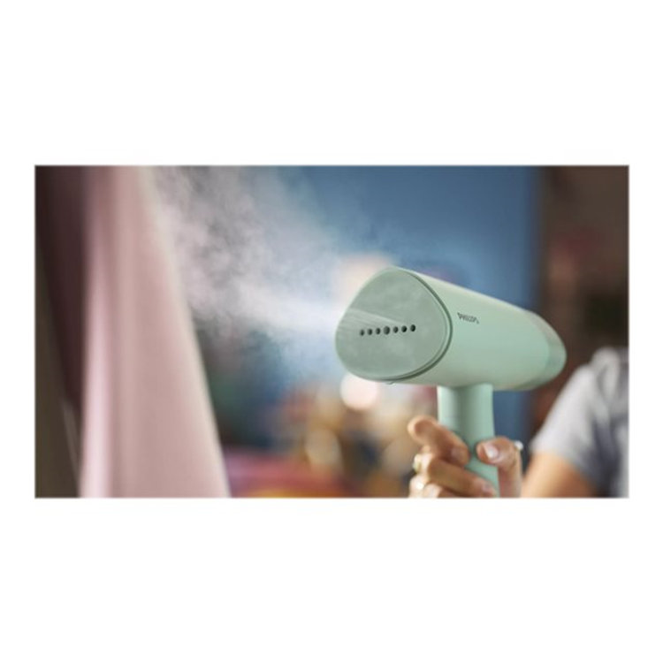 Clothes steamer 1000W @220V 100ml detachable water tank pouch desert green