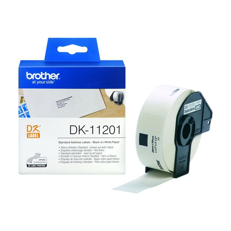 DK-11201 - Adresetiketten - 29 x 90 mm 400 etiket(ten) ( 1 rol(len) x 400 ) - voor QL-1050. 1060. 50
