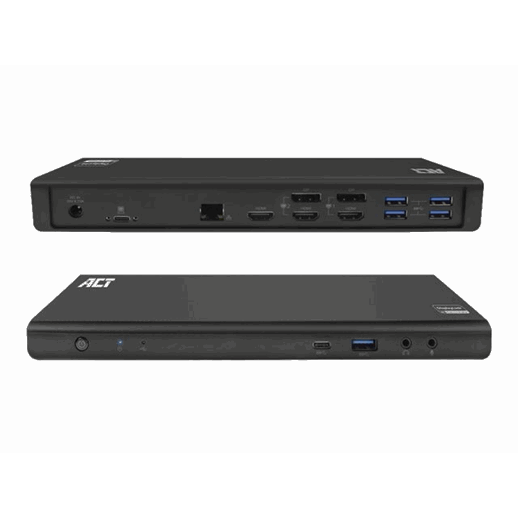 Docking DisplayLink 4K @60Hz USB-C - 3 x HDMI / 2 x DisplayPort / Gigabit Ethernet / 5 x USB-A 3.2 /