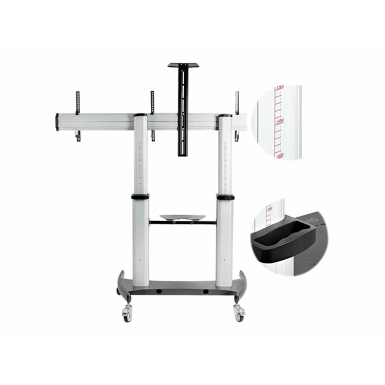 Dual TV Cart/Mount Rolling TV Cart