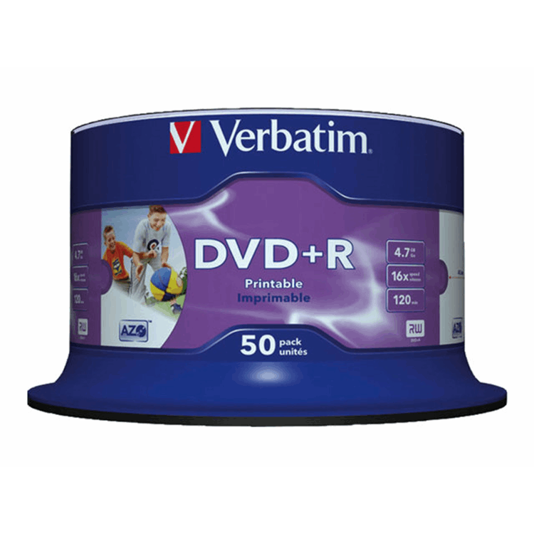 DVD+R/4.7GB 16xspd photo print 50pk