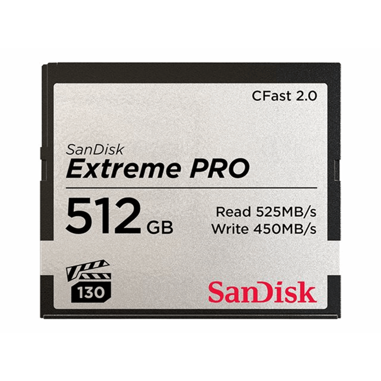 Extreme Pro CFAST 2.0 512GB 525MB/s VPG1