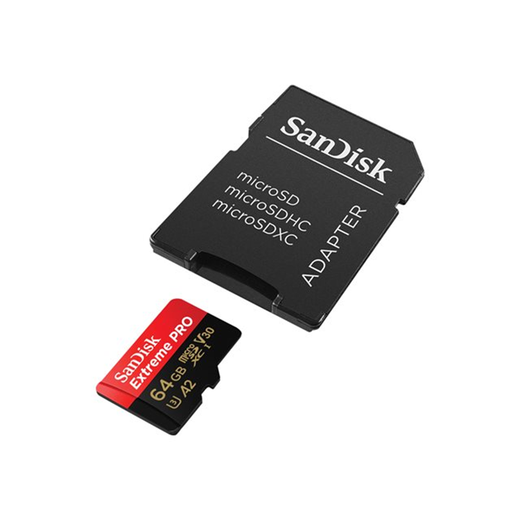 Extreme PRO microSDXC 64GB+SD Adapter A2