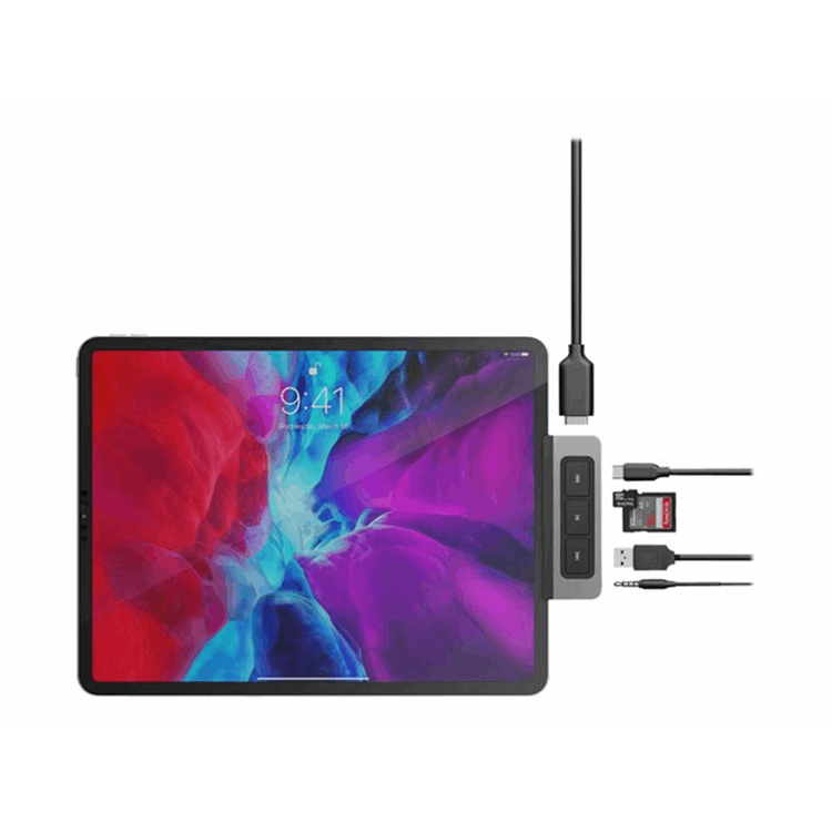 HYPERDRIVE(R) MEDIA 6-IN-1 USB-C HUB FOR IPAD PRO/AIR