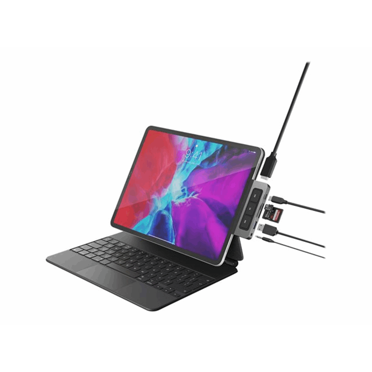 HYPERDRIVE(R) MEDIA 6-IN-1 USB-C HUB FOR IPAD PRO/AIR
