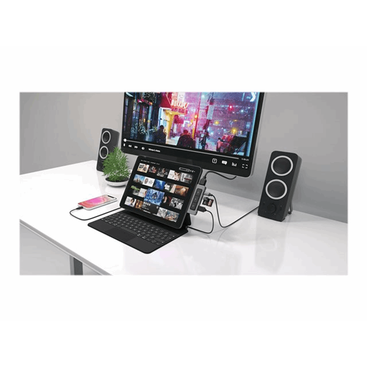 HYPERDRIVE(R) MEDIA 6-IN-1 USB-C HUB FOR IPAD PRO/AIR