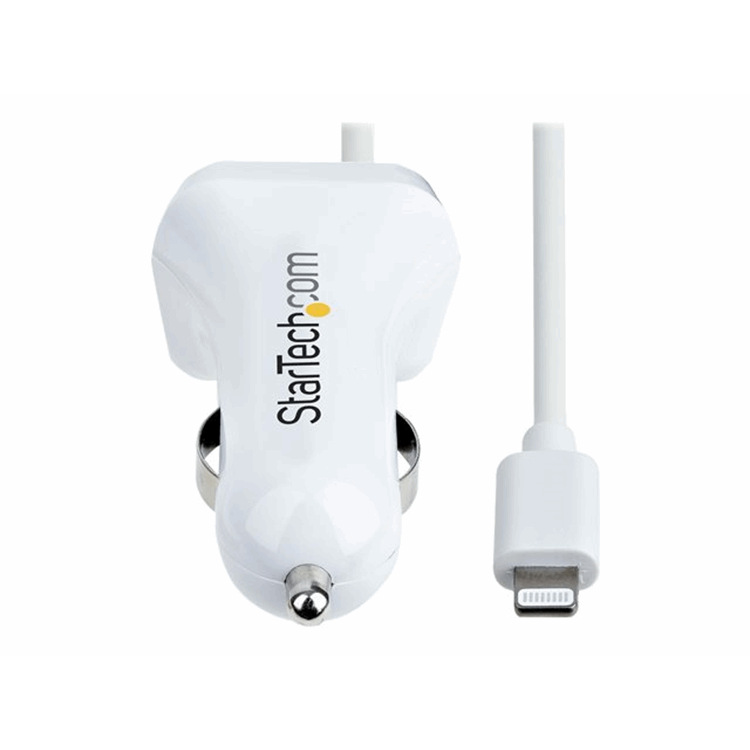 Lightning Car Charger w/ Cable 2 Ports