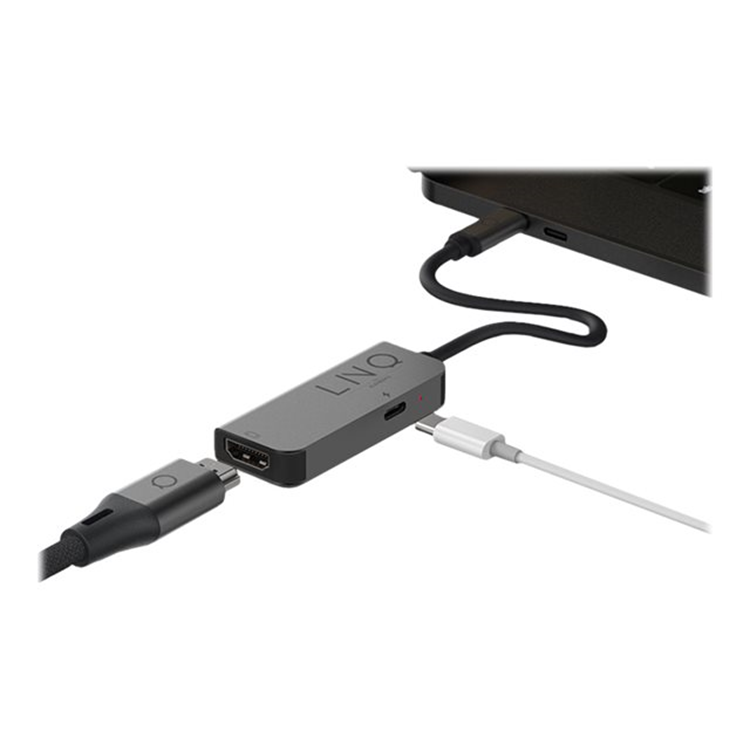 LINQ 2in1 USB-C Multiport Hub Black Grey