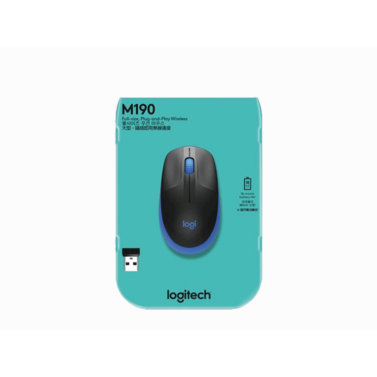 M190 Full-size wireless mouse - BLUE