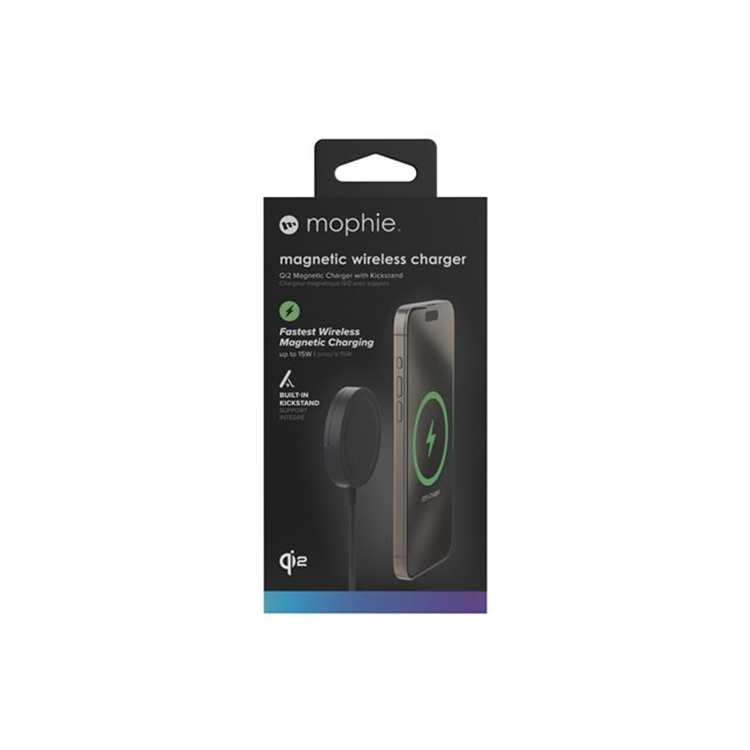 mophie Qi2 Magnetic Charger Kickstand Bl