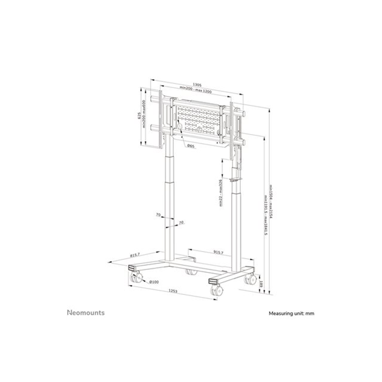 NEOMOUNTS MOVE Lift XL TV trolley NEOMOUNTS MOVE Lift XL TV trolley