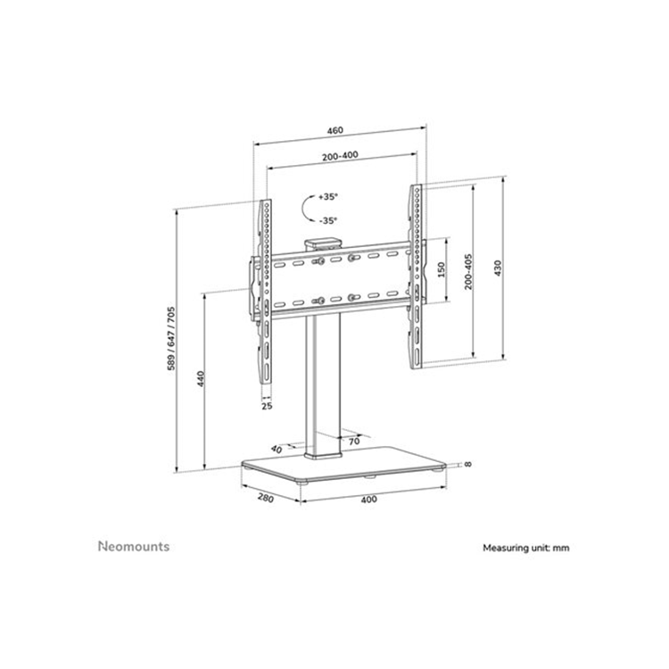 NEOMOUNTS TV DESK STAND (BASE)
