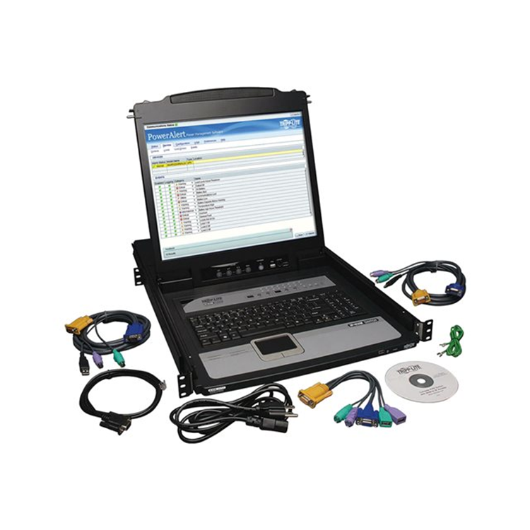 NetDirector 16-Port 1U Rack-Mount Console IP KVM Switch with 19 in. LCD