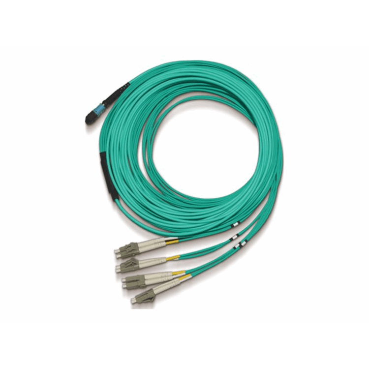 Passive Fiber Hybrid Cbl MPO to 8xLC 5m