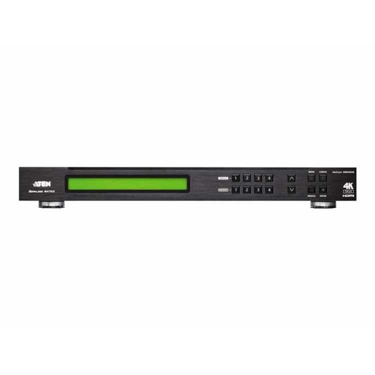 [PREMIUM] Aten 4 x 4 True 4K HDMI Matrix Switch with Scaler and IR / RS-232 / Ethernet (WebGUI) Cont