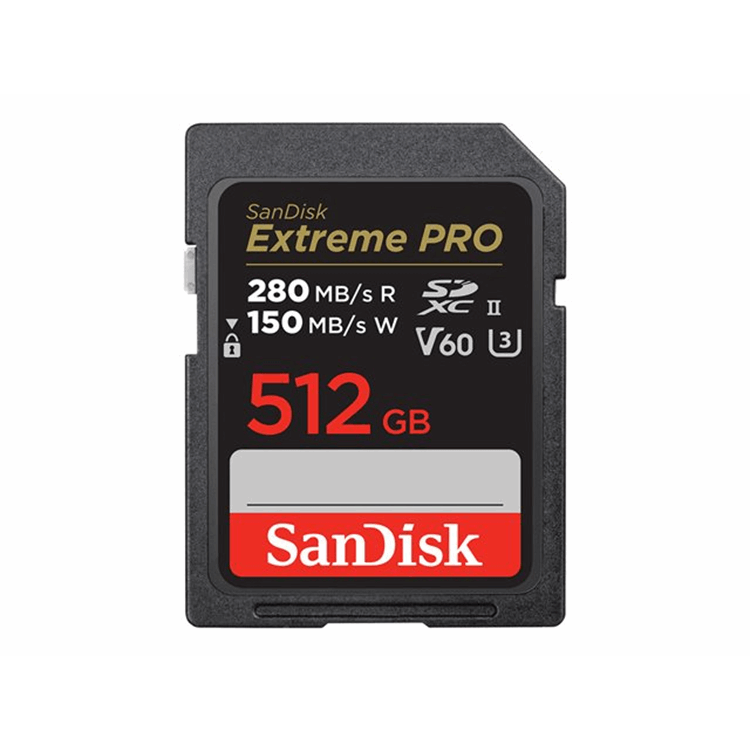 PRO 512GB V60 UHS-II SD cards 280/150MB/