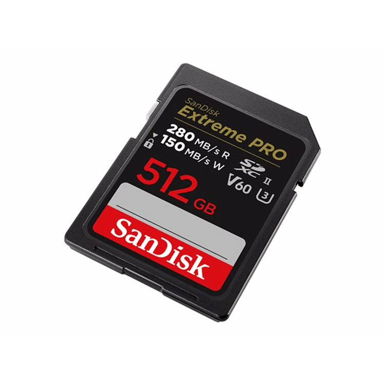 PRO 512GB V60 UHS-II SD cards 280/150MB/