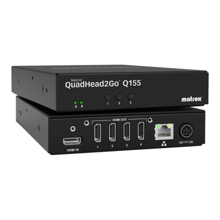 QuadHead2Go Q155 Appliance. Input: 1x HDMI / Output: 4x HDMI QuadHead2Go Q155 Appliance. Input: 1x HDMI / Output: 4x HDMI
