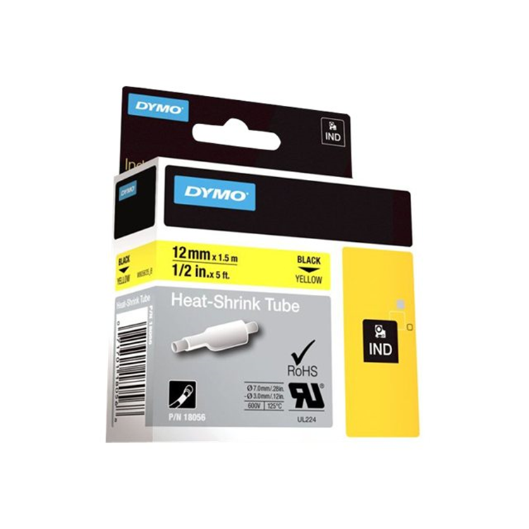 RHINO TAPE KRIMPKOUS 12MM GEEL RHINO TAPE KRIMPKOUS 12MM GEEL