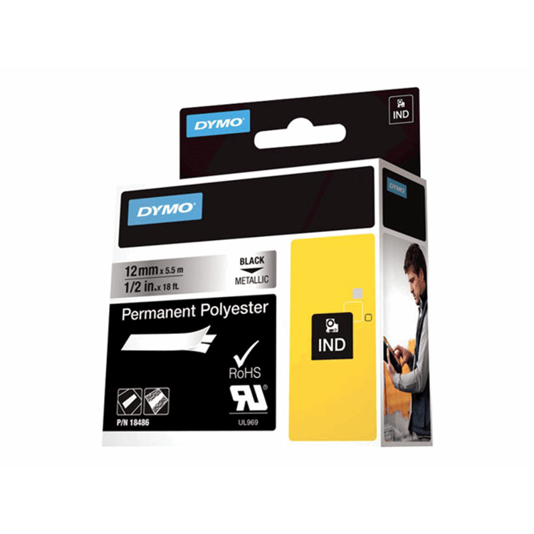 RHINO TAPE PERM. POLYESTER 12MM METALL. RHINO TAPE PERM. POLYESTER 12MM METALL.