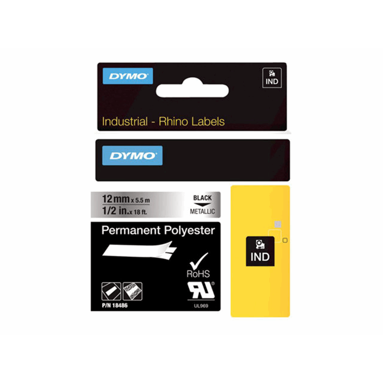 RHINO TAPE PERM. POLYESTER 12MM METALL. RHINO TAPE PERM. POLYESTER 12MM METALL.