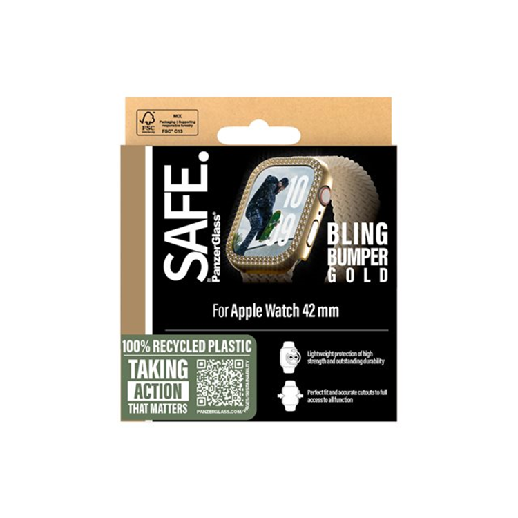 SAFE by PG Scrn Bump Gold Watch 45mm