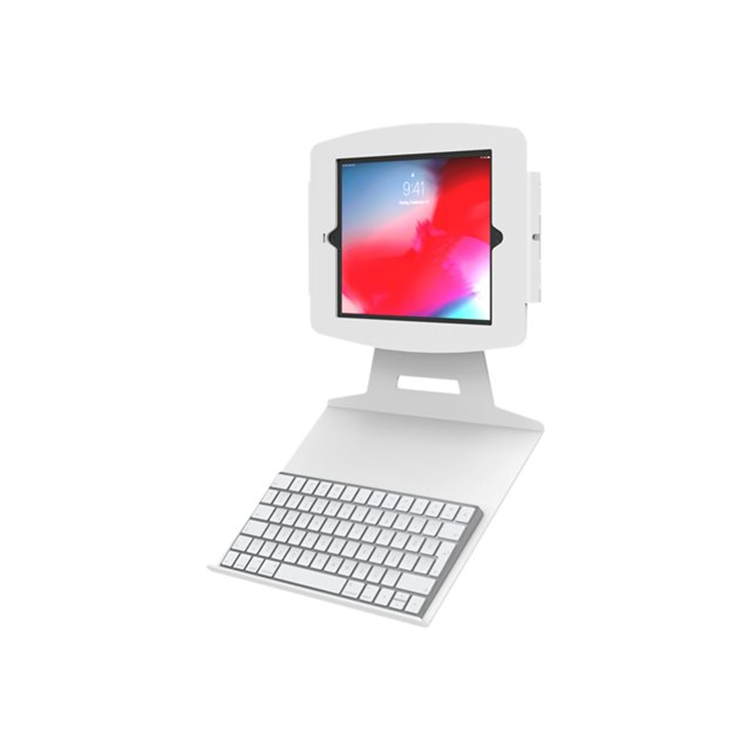 SECURE WALL MOUNT KEYBOARD TRAY - WHITE