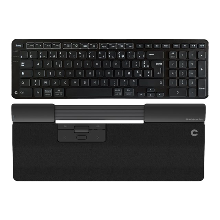 SliderMouse Pro WL Regular Vegan leather + Balance Keyboard BK FR WL