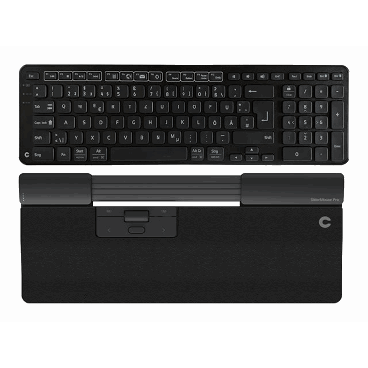 SliderMouse Pro WL Regular Vegan leather + Balance Keyboard BK DE WL