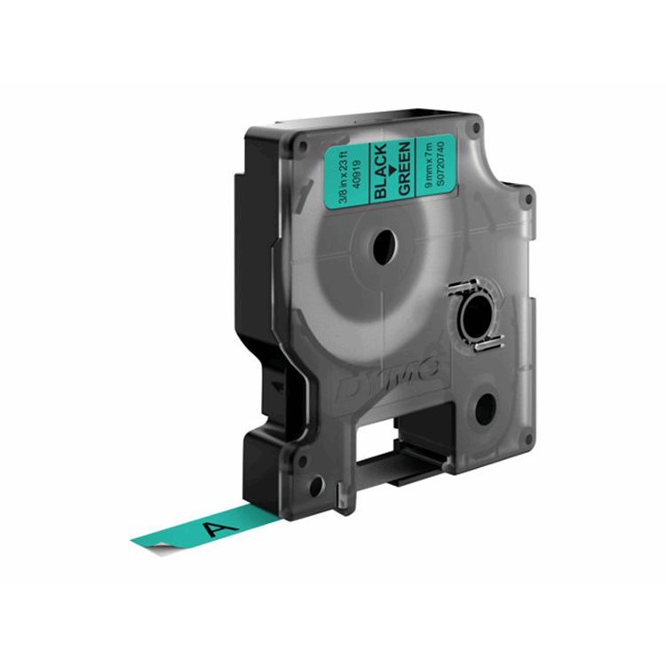 TAPE 9MMX7M ZWART/GROEN